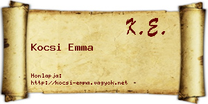 Kocsi Emma névjegykártya