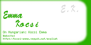 emma kocsi business card